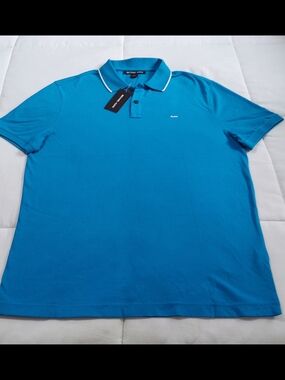 Michael Kors Bright Blue Polo with White Piping